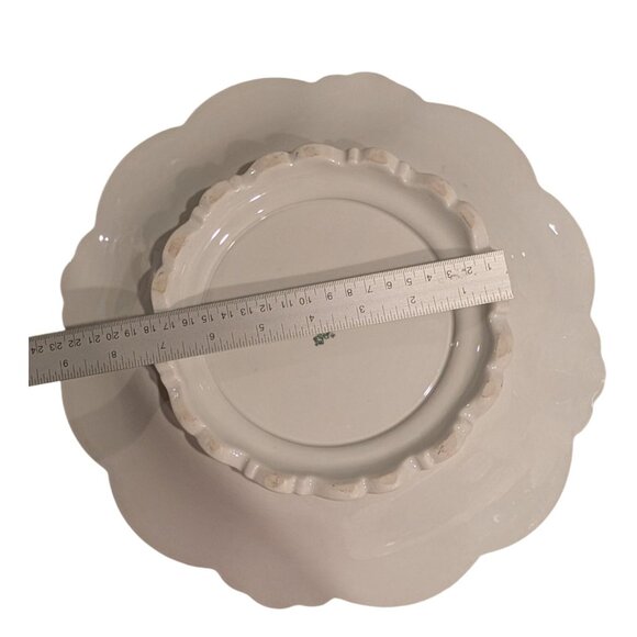 Bavaria Tirschenreuth Germany Floral Scalloped Porcelain Plates Pair set of 2 - Picture 14 of 16